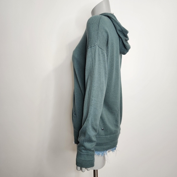 Lululemon Wake Up & Go Zipper Hoodie Sweater In Graphite Green Size L - Picture 10 of 15